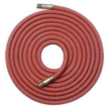 Powerweld Single Line Acetylene Hose, 3/16" ID x 12', A-A Connections AH12A